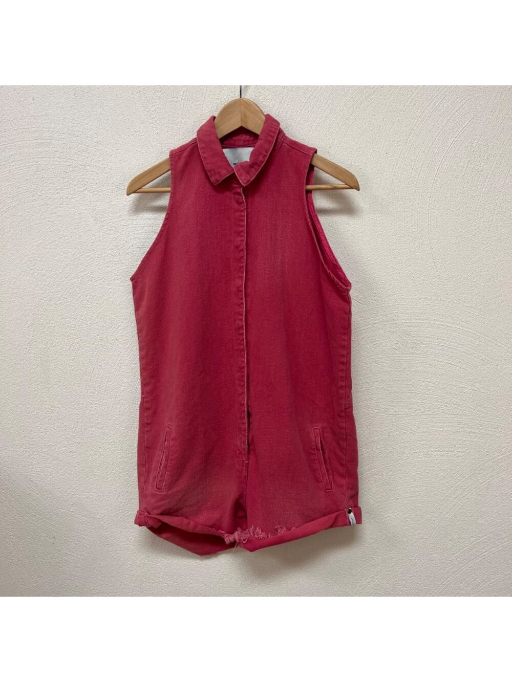 One Teaspoon Girl's Braxton Mini Utility Jumpsuit In Bright Pink Sz 12-14